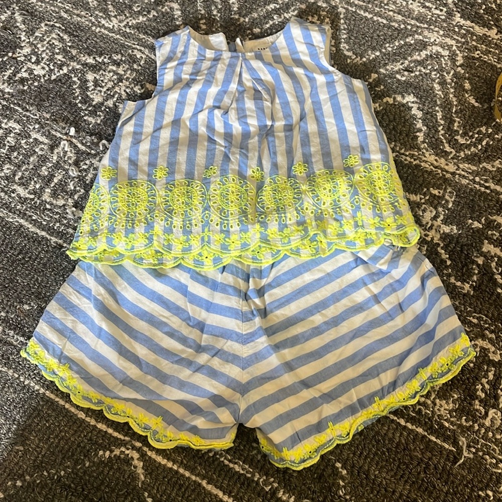 Toddler striped matching set